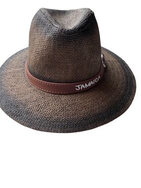 Robin Ruth Jamaica Star Fedora Hat Brown Travel Beach Sun